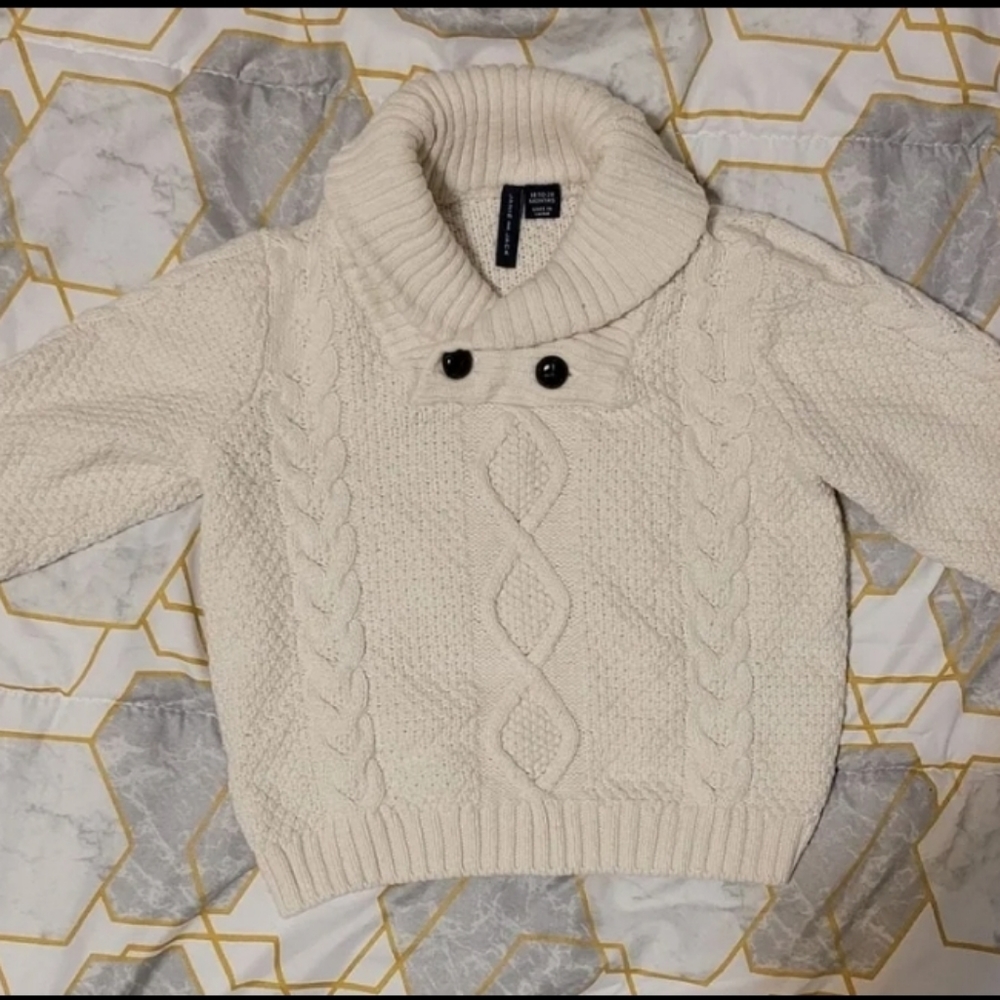 Knit collar sweater